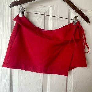 Edikted Lena Low Rise Asymmetric Miniskirt - S